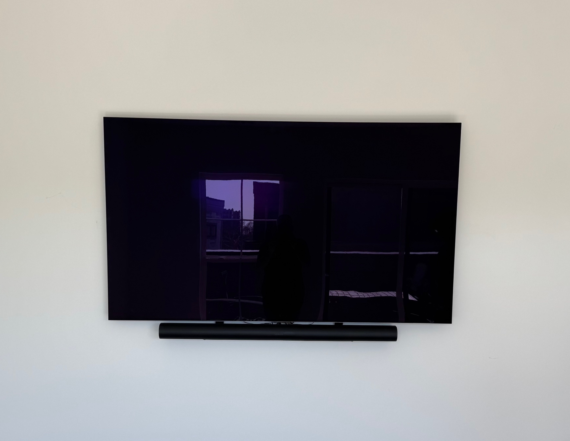 Wall-Mounted TV with Sonos Soundbar