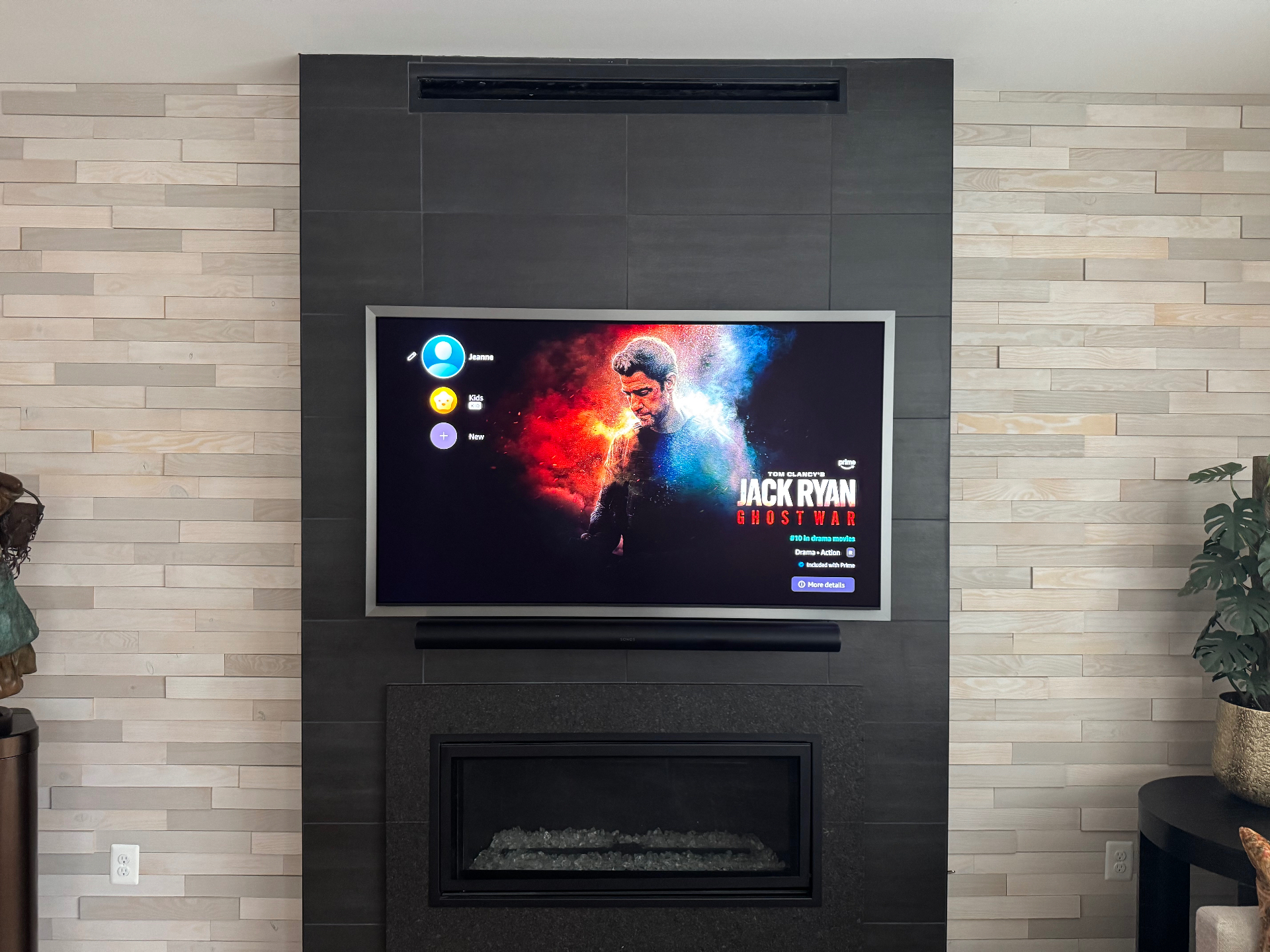 Fireplace TV Mount with Sonos Arc